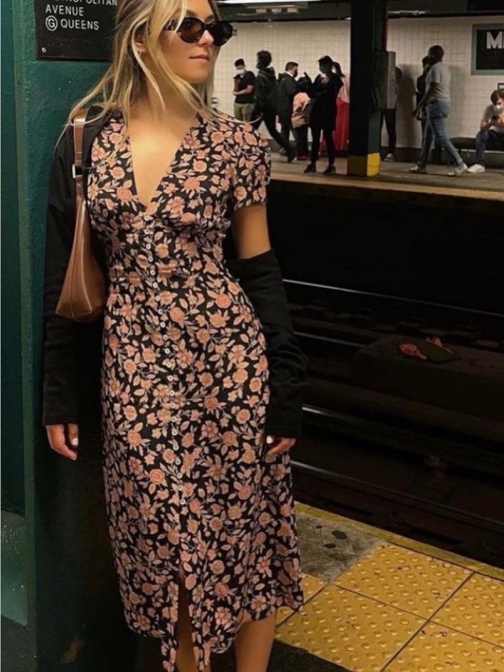 Realisation Par brown midi dress “the Monica”